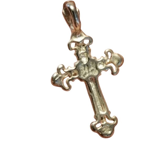 Vintage Silver 925 Cross Crucifix Pendant, Charm, Religious, Dainty - Picture 7 of 9
